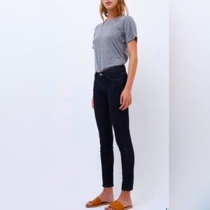 Baldwin Selvedge Dark Blue Wash Sophia Mid-Rise Skinny Jeans in Size 29